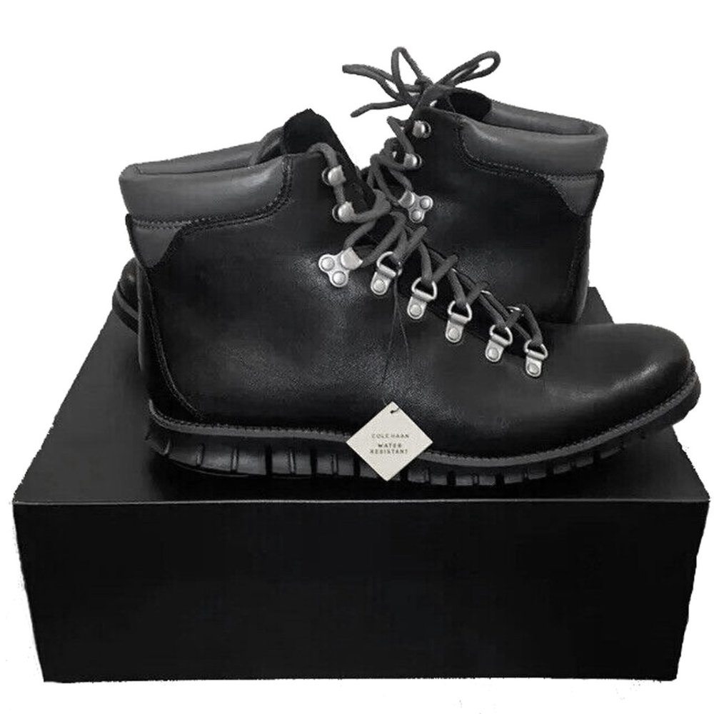 NEW Cole Haan Zero Grand Hiker Boot WR!  Black  Water Resistant and Lightweight